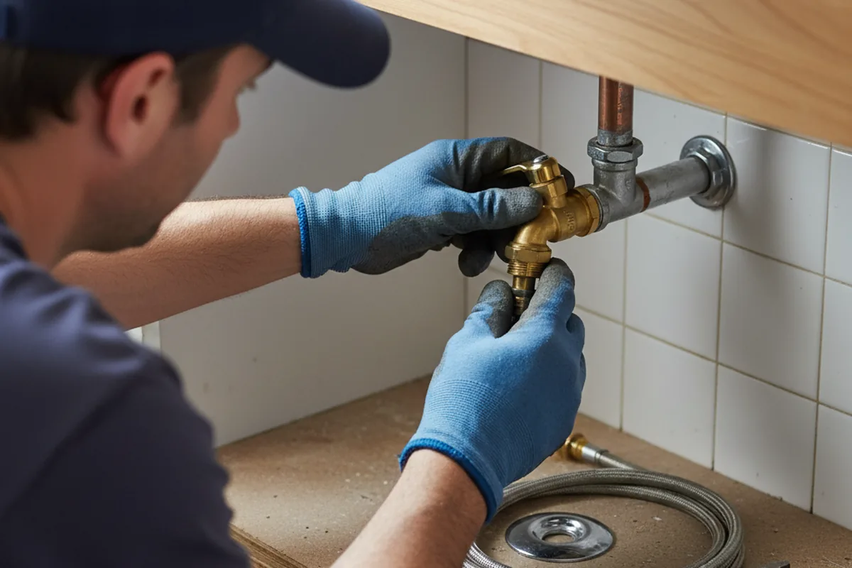 Shutoff valve and fitting work during Emergency Plumbing in Flowood